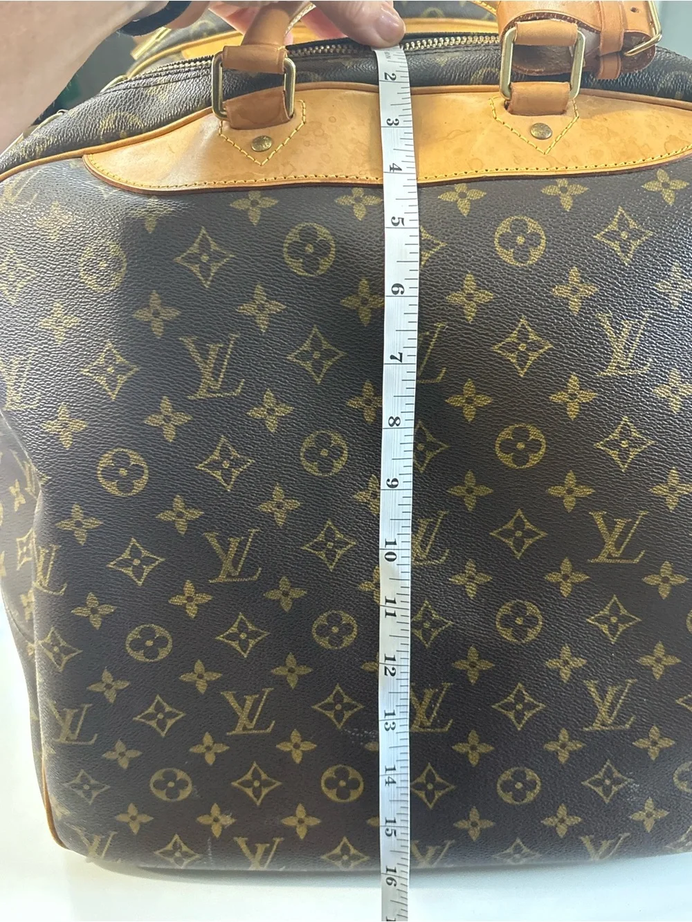 Louis Vuitton Monogram Canvas Dome Satchel with Tan Trim